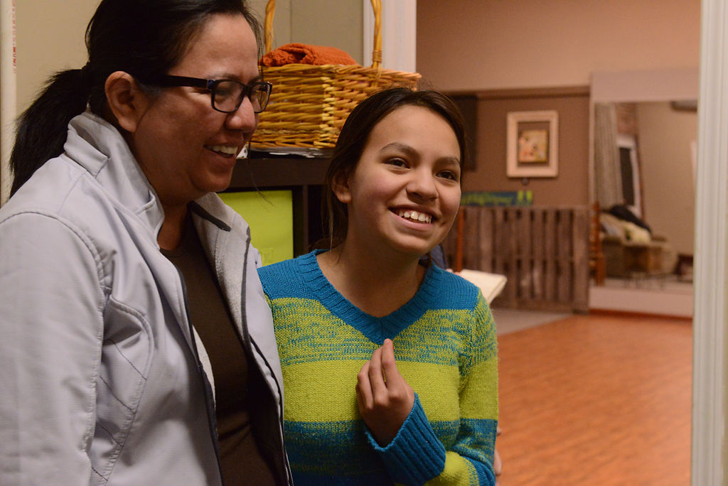 Daisy and Elena Douce laugh together